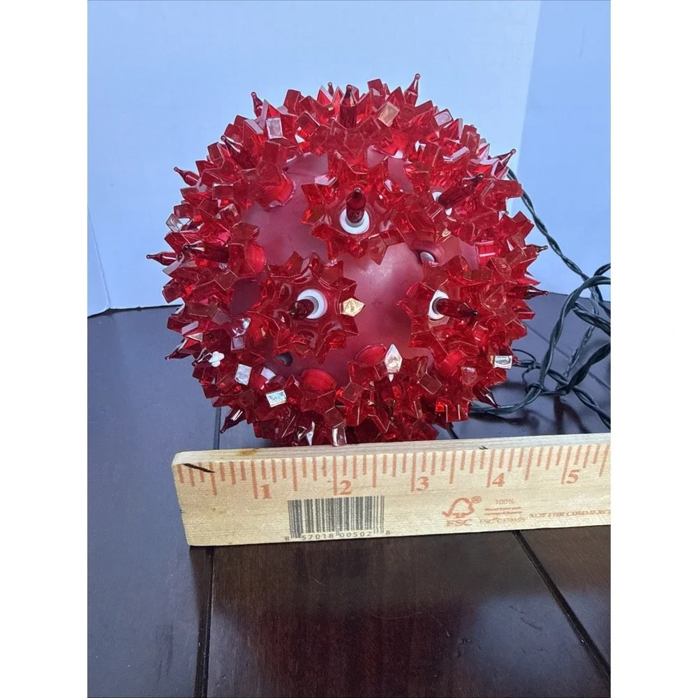 Vtg GKI/Bethlehem Lighting RED 50 Light Starlight Sphere Constellation